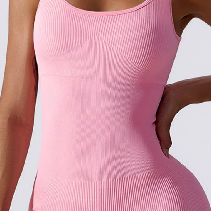 High Elastic Seamless Vest Women's Summer Jumpsuit with Chest Pad