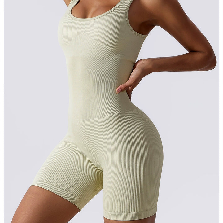 High Elastic Seamless Vest Women's Summer Jumpsuit with Chest Pad