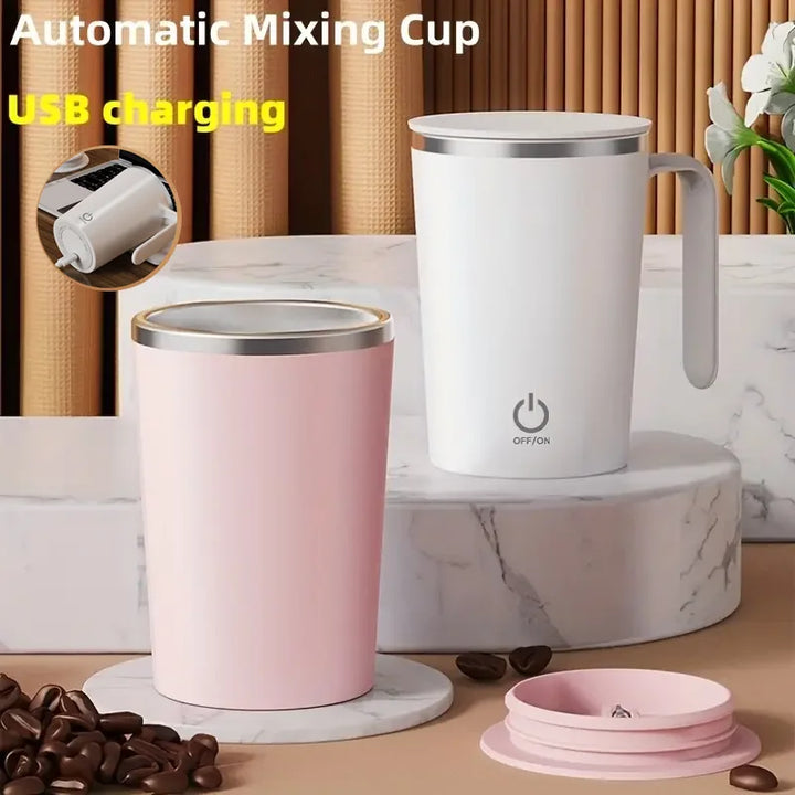 400ml Caneca de copo de agitação automática recarregável portátil café elétrico agitando aço inoxidável rotativo magnético ferramentas de beber