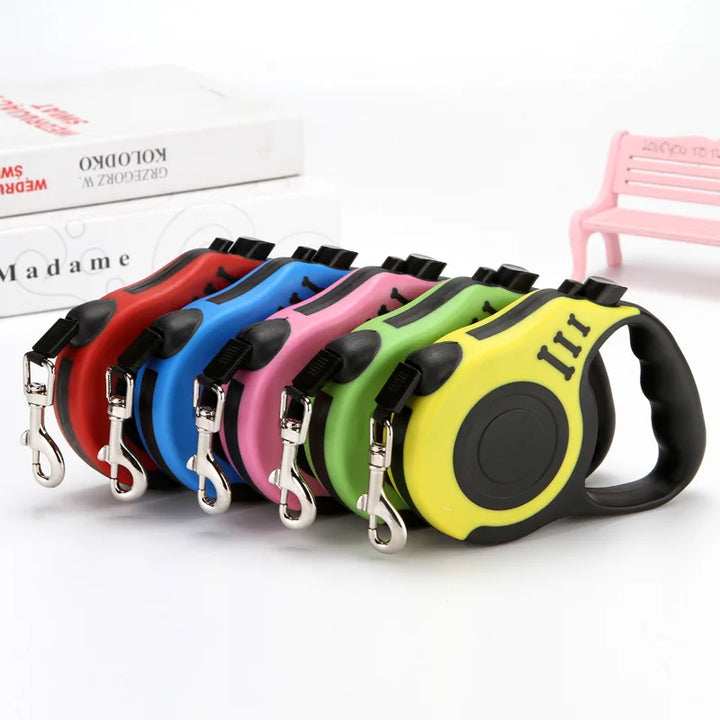 3m 5m Dog Leash for Small Dogs Cat Automatic Retractable Durable Nylon Lead Puppy Outdoor Travel Walking Hiking Traction Rope