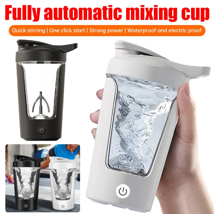 Garrafa Misturadora Automática de Proteína Elétrica 350ML para Ginásio e Exterior com Agitador Mixer para Leite e Café