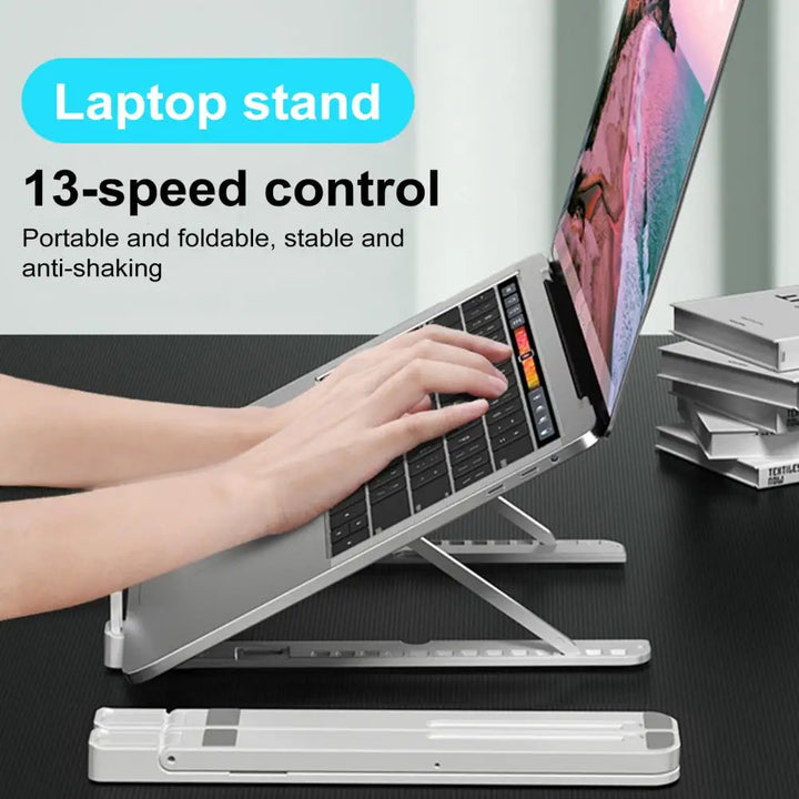 Suporte Ajustável para Laptop Ergonômico com Ventoinha Portátil Ajustável Altura Suporte de Riser para Estabilidade Alta para Trabalho